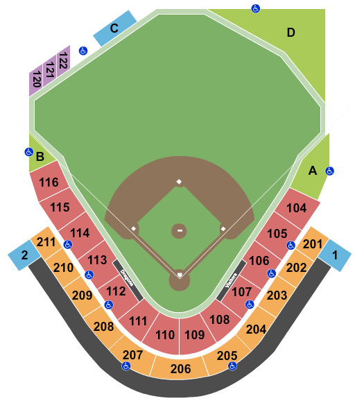 Parkview Field Seating Chart