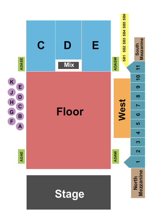Fillmore Auditorium - Colorado Seating Chart: Endstage 3