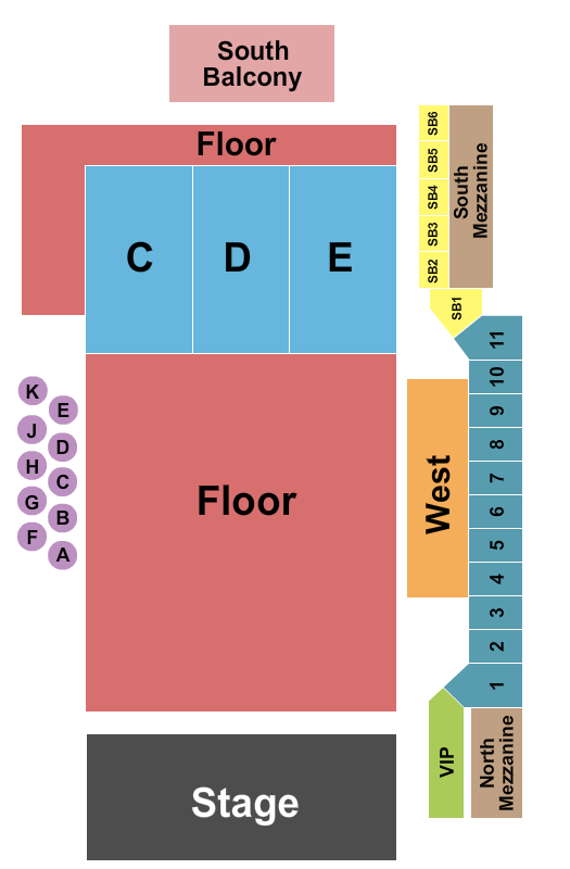 Fillmore Auditorium - Colorado Seating Chart: Endstage GA Floor 2