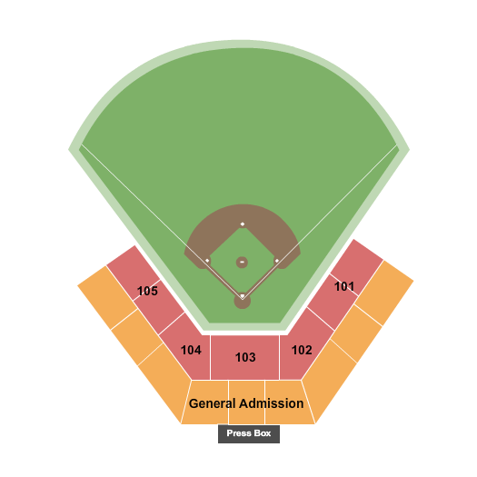 Finch Field Seating Chart: Baseball