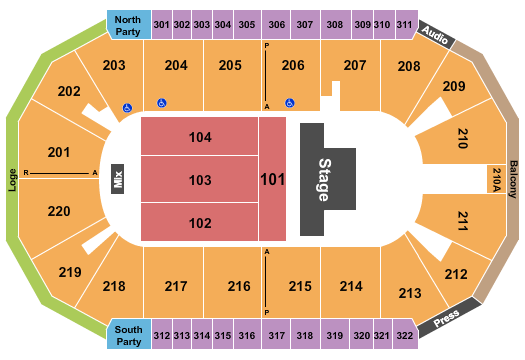 Findlay Toyota Center Seating Chart: Alice Cooper