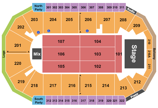 Findlay Toyota Center Seating Chart: Heart