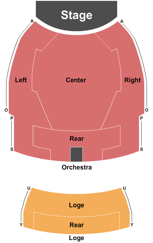 Fine Arts Theatre at University of Georgia Seating Chart: Endstage