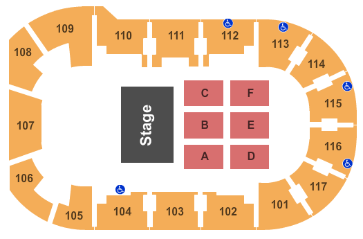 LECOM Events Center Seating Chart: Disney Live