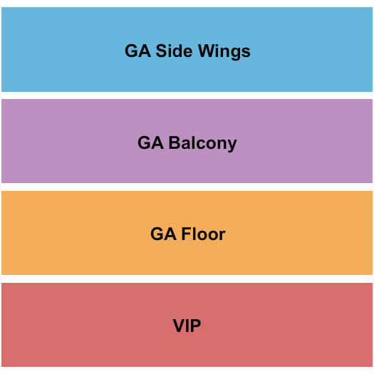 First Christian Church Newburgh Seating Chart: GA/VIP/Sides