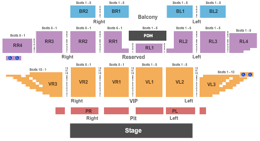 7 Clans First Council Casino & Hotel Seating Chart: End Stage