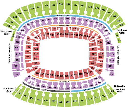 Huntington Bank Field Seating Chart: Open Floor