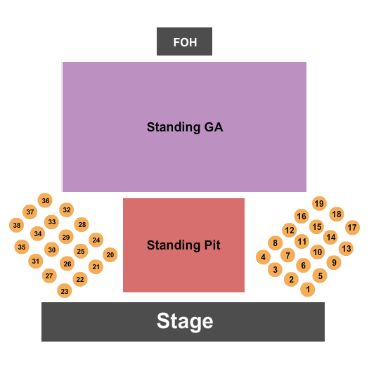 First Financial Music Hall at the Griffin Seating Chart: GA/PIT/Tables 3