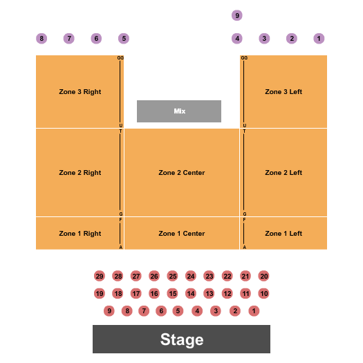 First Financial Music Hall at the Griffin Seating Chart: Reserved & Tables 10