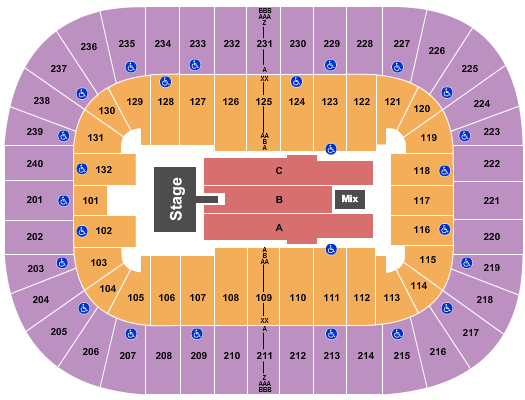 First Horizon Coliseum At Greensboro Complex Seating Chart: 85 South
