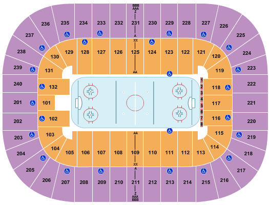First Horizon Coliseum At Greensboro Complex Seating Chart: Hockey 2