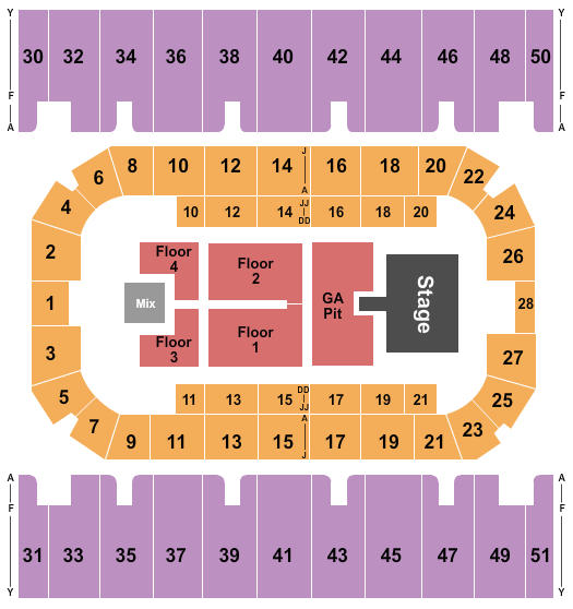 First Interstate Arena Seating Chart: Cody Johnson
