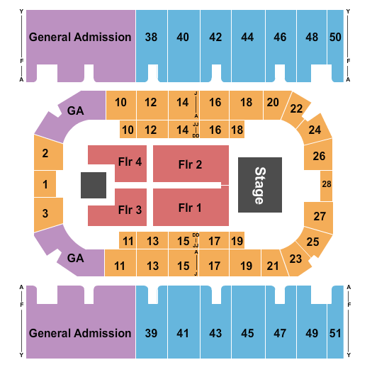 First Interstate Arena Seating Chart: Endstage 4.2