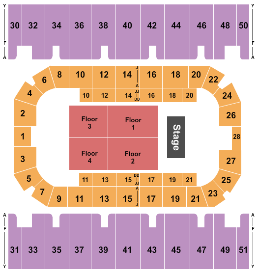 First Interstate Arena Seating Chart: Endstage 3