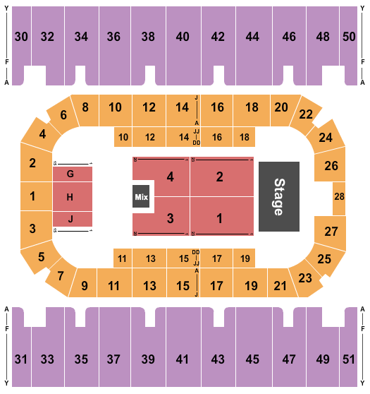 First Interstate Arena Seating Chart: Endstage 7