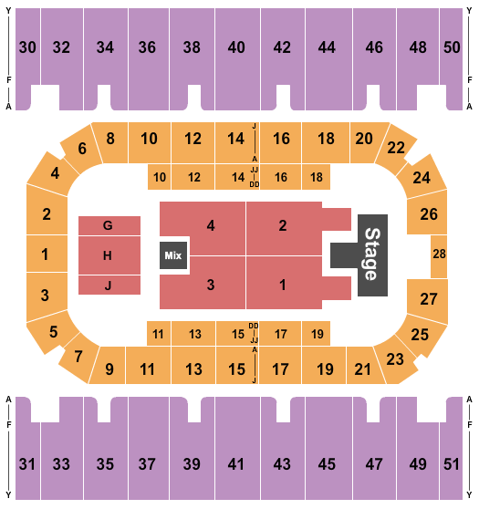 First Interstate Arena Seating Chart: Endstage - Catwalk