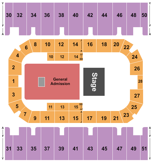 First Interstate Arena Seating Chart: Endstage GA Floor 2