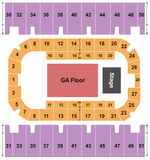 First Interstate Arena Seating Chart: Endstage GA Floor 3