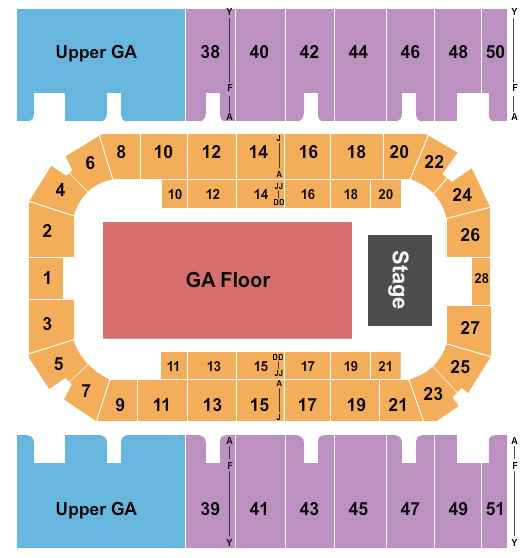 First Interstate Arena Seating Chart: Endstage GA Floor 3