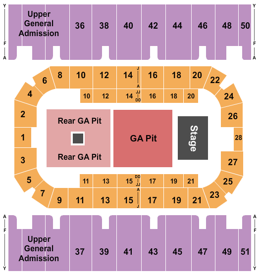 First Interstate Arena Seating Chart: Endstage GA Pits