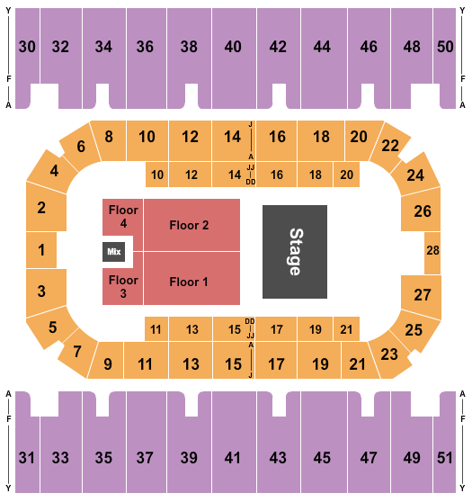 First Interstate Arena Seating Chart: Half House 2