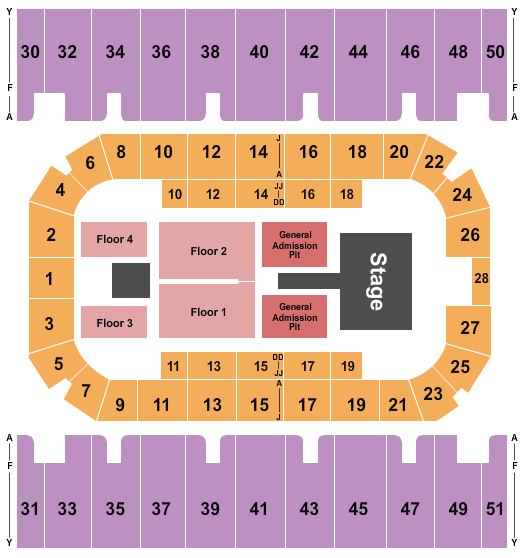 First Interstate Arena Seating Chart: Luke Bryan