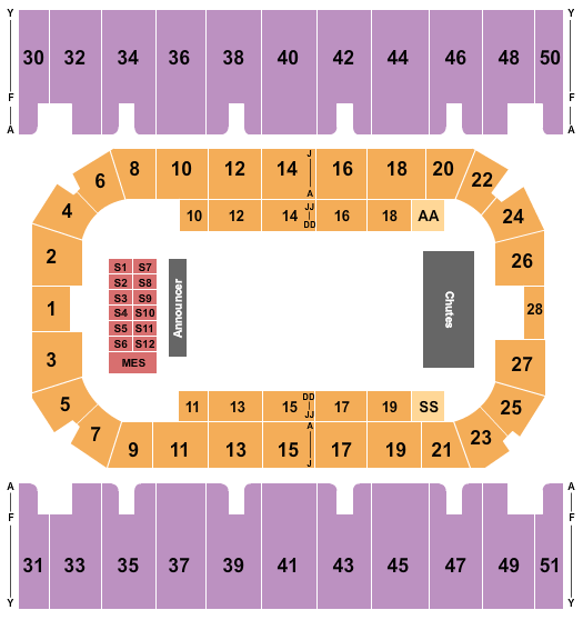 First Interstate Arena Seating Chart: Rodeo 4