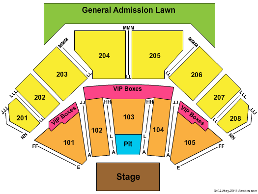 Hollywood casino amphitheatre chicago seating chart