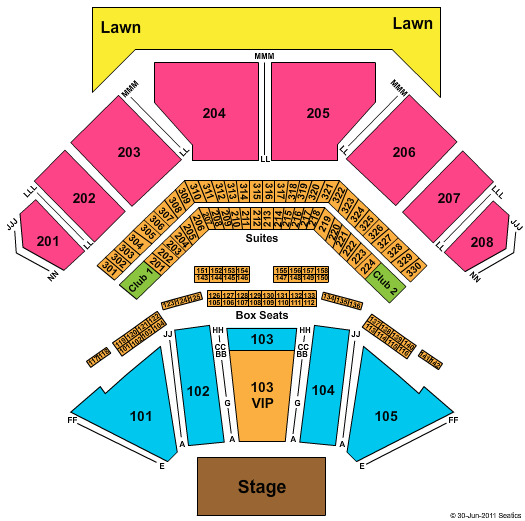 First Midwest Bank Amphitheatre Seating Chart