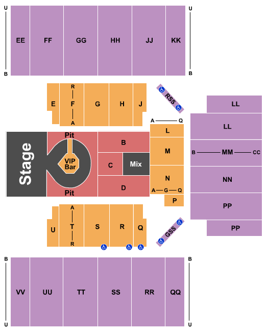 First National Bank Arena Map