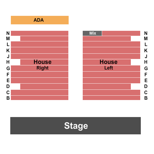First Presbyterian Theater Seating Chart: Endstage
