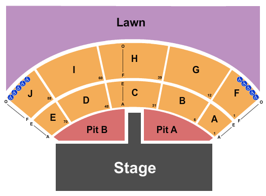 First Security Amphitheater Seating Chart: Endstage Pit AB