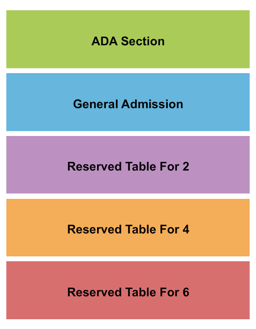FitzGerald's Nightclub Seating Chart: GA & RSV 2/4/6