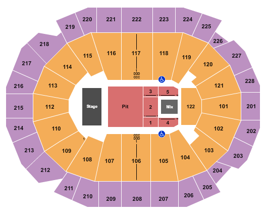 Fiserv Forum Seating Chart: Endstage Pit
