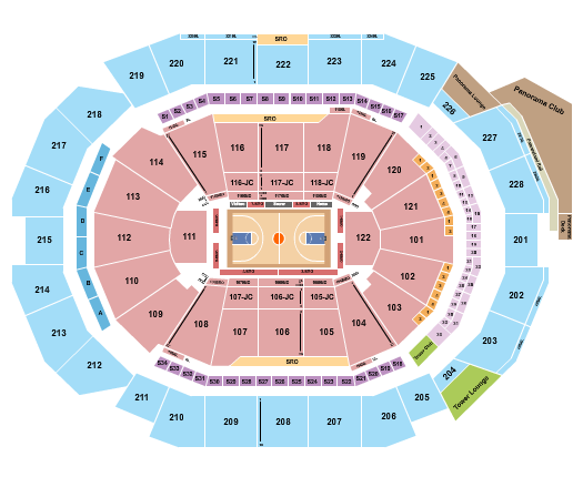 Fiserv Forum Seating Chart: Basketball with Clubs