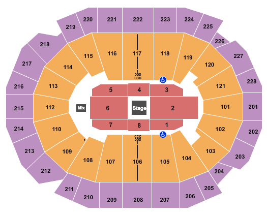 Fiserv Forum Seating Chart: Center Stage 4