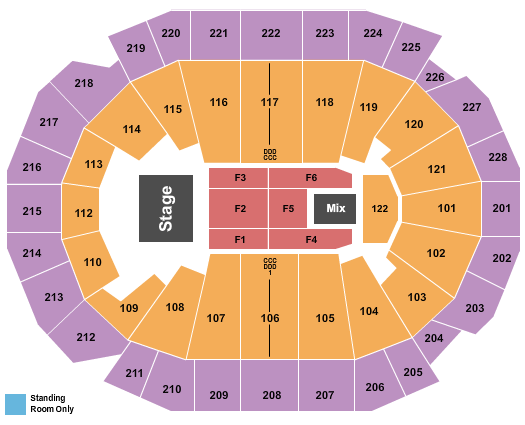 Fiserv Forum Seating Chart: Endstage 2