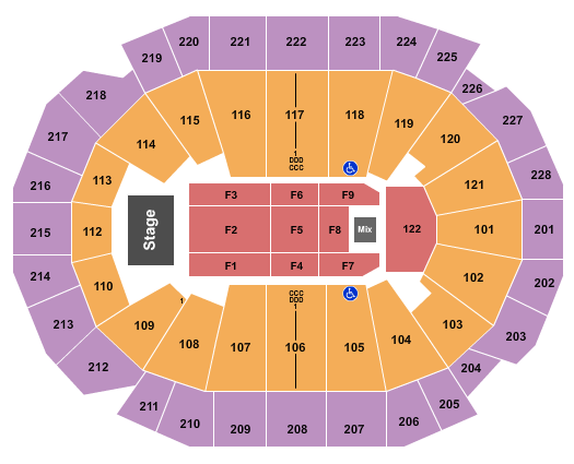 Fiserv Forum Seating Chart: Endstage 5