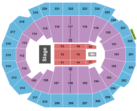 Fiserv Forum Seating Chart: Endstage 7