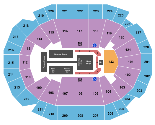 Fiserv Forum Seating Chart: Gold Over America