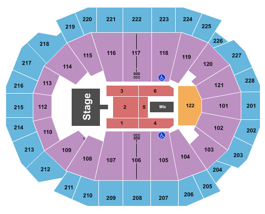 Fiserv Forum Seating Chart: Kid Rock