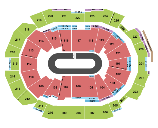 Fiserv Forum Seating Chart: Racing