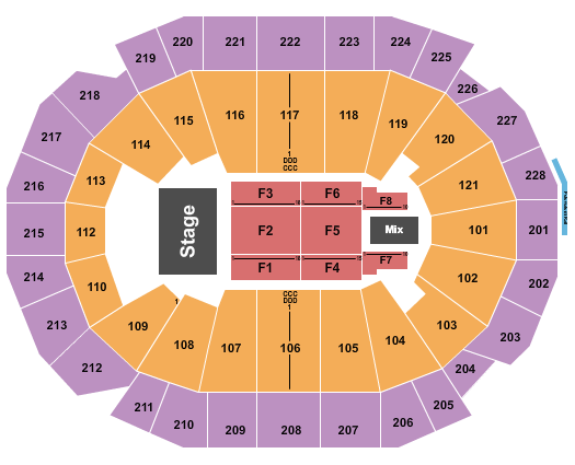 Fiserv Forum Seating Chart: Stevie Wonder