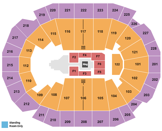 Fiserv Forum Seating Chart: WWE