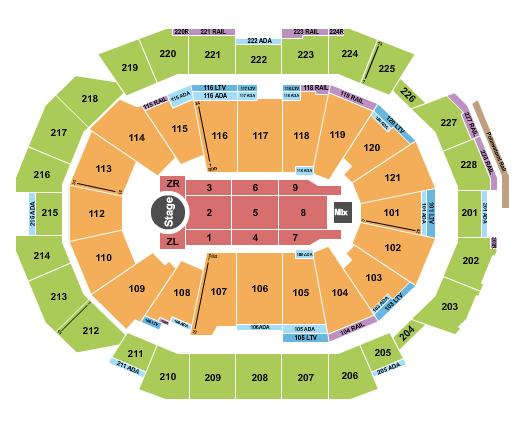 Fiserv Forum Seating Chart: Zayn