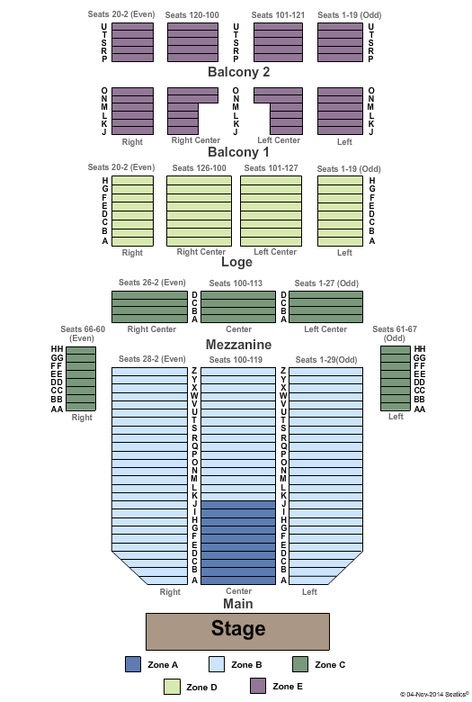 Fisher Theater Seating Chart View