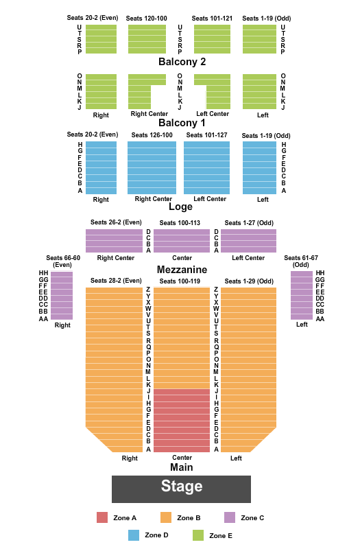 Fisher Theatre Seating Chart