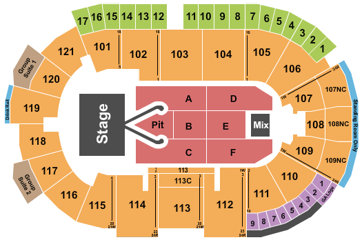 Fishers Event Center Seating Chart: Conan Gray