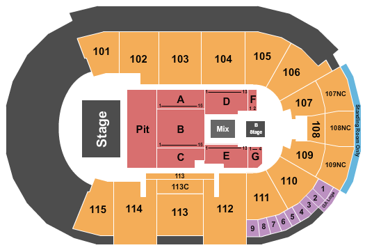 Fishers Event Center Seating Chart: Forrest Frank