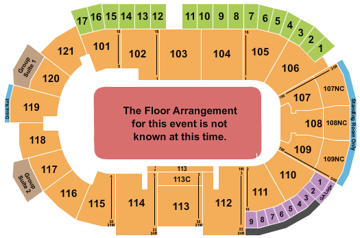 Fishers Event Center Seating Chart: Generic Floor